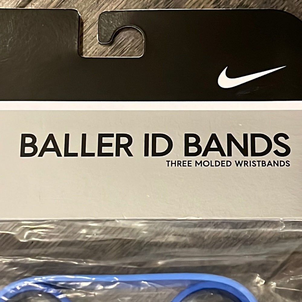 Nike Baller ID Bands Wristbands bracelets new vintage 2005 Adult Size blue - Picture 2 of 6